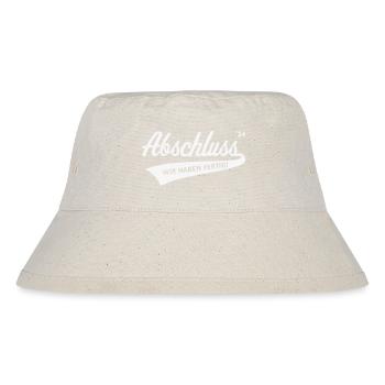 Abschluss 2024 – Wir Haben Fertig! (Schule White) - Stanley/Stella recycelter Bucket Hat - Naturweiß - Vorne