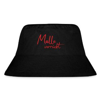 Malle verrückt - Stanley/Stella recycelter Bucket Hat - Schwarz - Vorne