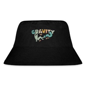 retro bouldern klettern Wand usedlook Symbol Logo - Stanley/Stella recycelter Bucket Hat - Schwarz - Vorne
