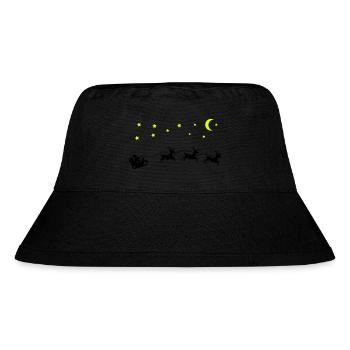 Santa Claus Christmas Sleigh - Stanley/Stella Recycled Bucket Hat - black - Front