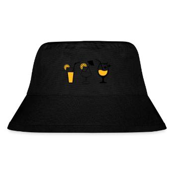 Cocktails - Stanley/Stella recycelter Bucket Hat - Schwarz - Vorne