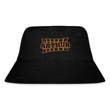 Name Arthur - Stanley/Stella recycelter Bucket Hat - Schwarz - Vorne
