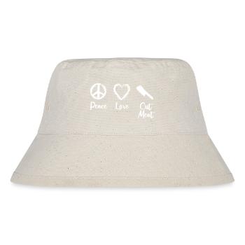 Peace Love Cut Meat - Stanley/Stella Recycled Bucket Hat - natural - Front