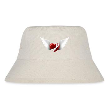 Wounded Heart with Wings - Stanley/Stella Recycled Bucket Hat - natural - Front