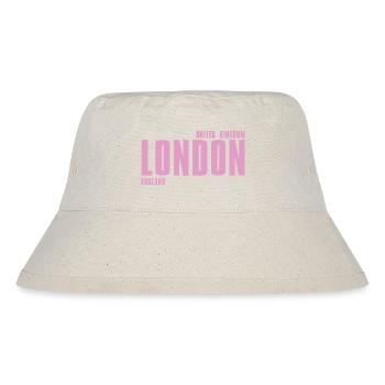 London Pink Bold Typografie - Stanley/Stella recycelter Bucket Hat - Naturweiß - Vorne