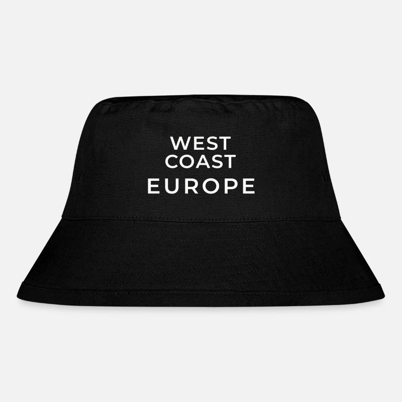 Typografie Westküste Europa - Stanley/Stella recycelter Bucket Hat - Schwarz