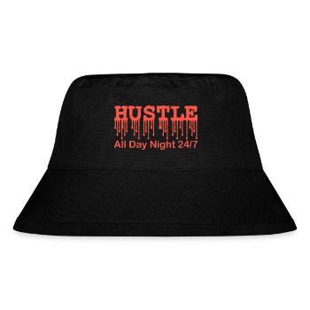 Hustle All Day 24 7 Motivational Entrepreneur - Stanley/Stella Recycled Bucket Hat - black - Front