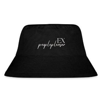 EX peoplepleaser - cool statement design print - Stanley/Stella recycelter Bucket Hat - Schwarz - Vorne