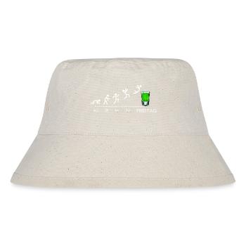 Pfeffi Evolution Pfefferminz Likör Saufen JGA - Stanley/Stella recycelter Bucket Hat - Naturweiß - Vorne