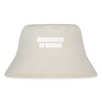Demokratie in Gefahr - Stanley/Stella recycelter Bucket Hat - Naturweiß - Vorne