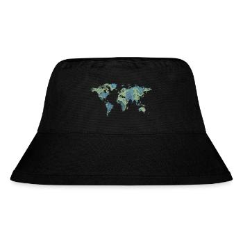 Erde - Stanley/Stella recycelter Bucket Hat - Schwarz - Vorne