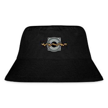 woofer bass techno beat box hip hop music sound - Stanley/Stella Recycled Bucket Hat - black - Front