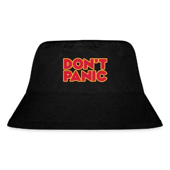 Don't Panic 2zeilig - Stanley/Stella recycelter Bucket Hat - Schwarz - Vorne