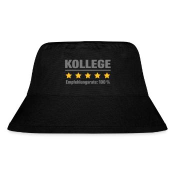 Empfehlungsrate 100 Prozent - kollege - Stanley/Stella recycelter Bucket Hat - Schwarz - Vorne
