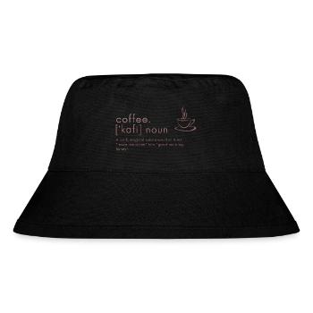Coffee Definition - Stanley/Stella recycelter Bucket Hat - Schwarz - Vorne