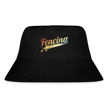 Fencing Vintage Look - Stanley/Stella Recycled Bucket Hat - black - Front
