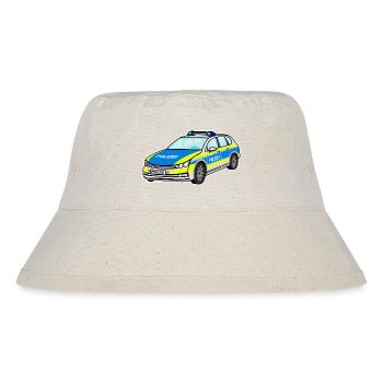 Deutsches Polizeiauto, Polizei Auto, Streifenwagen - Stanley/Stella recycelter Bucket Hat - Naturweiß - Vorne