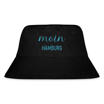 Moin Hamburg - Stanley/Stella recycelter Bucket Hat - Schwarz - Vorne