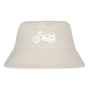 Motorcycle / Bike - Drawing white - Stanley/Stella Recycled Bucket Hat - natural - Front