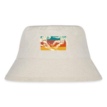 Vintage Snowboard - Retro Snowboard Geschenkidee - Stanley/Stella recycelter Bucket Hat - Naturweiß - Vorne