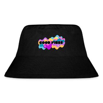 Gute Stimmung Positiv - Stanley/Stella recycelter Bucket Hat - Schwarz - Vorne