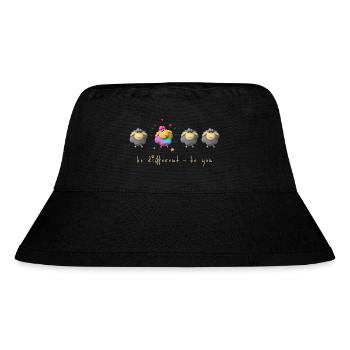 be different - be you / Statement Design - Stanley/Stella recycelter Bucket Hat - Schwarz - Vorne