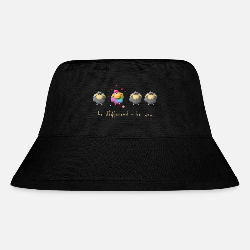 be different - be you / Statement Design - Stanley/Stella recycelter Bucket Hat - Schwarz