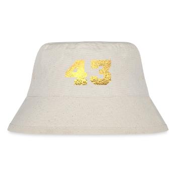 Numéro 43 paillettes doré - 43e anniversaire - Bob recyclé Stanley/Stella - blanc naturel - Devant