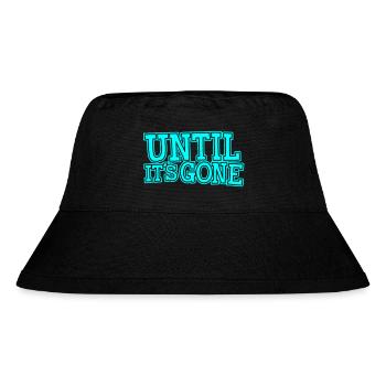 Logo_Mono_Outlines_tuerkis - Stanley/Stella recycelter Bucket Hat - Schwarz - Vorne