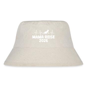 Werdende Mutter MAMA REISE 2026 Lustiges - Stanley/Stella recycelter Bucket Hat - Naturweiß - Vorne