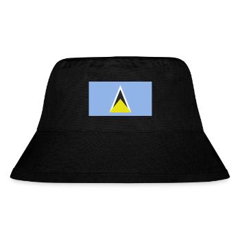 Saint Lucia Caribbean flag - Stanley/Stella Recycled Bucket Hat - black - Front