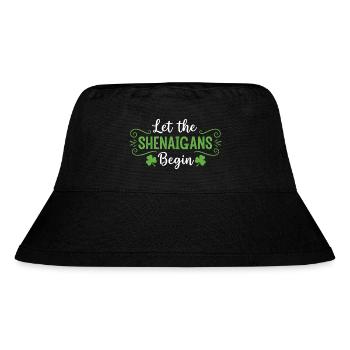 Lasst die Streiche beginnen - Stanley/Stella recycelter Bucket Hat - Schwarz - Vorne