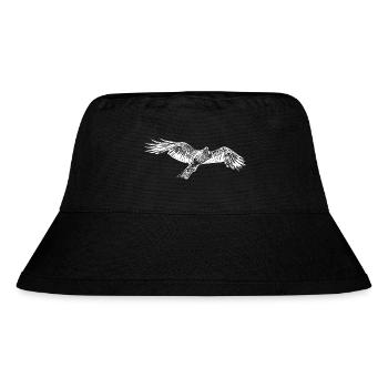 Eleganter fliegender Falke - Stanley/Stella recycelter Bucket Hat - Schwarz - Vorne