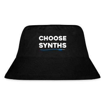 Choose Synths | Synthesizer Modular Analog Light - Stanley/Stella Recycled Bucket Hat - black - Front