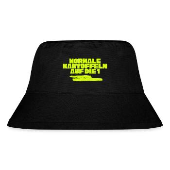 Normale Kartoffeln auf die 1 - Stanley/Stella recycelter Bucket Hat - Schwarz - Vorne