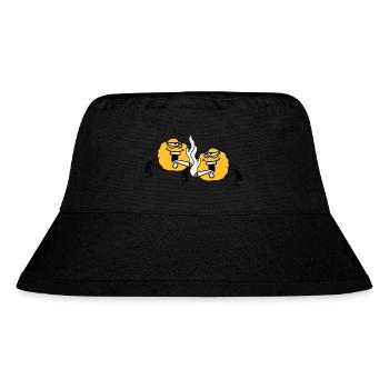 2 friends team couple stoned kiffen kiffer stoned h - Stanley/Stella Recycled Bucket Hat - black - Front