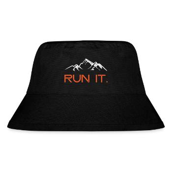 Führe es aus. - Stanley/Stella recycelter Bucket Hat - Schwarz - Vorne
