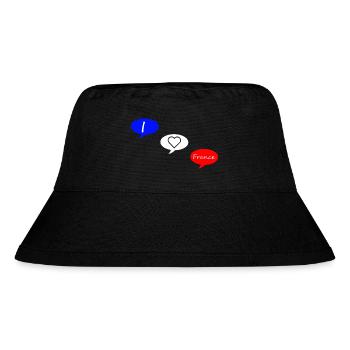 I love France blue white red - Stanley/Stella Recycled Bucket Hat - black - Front