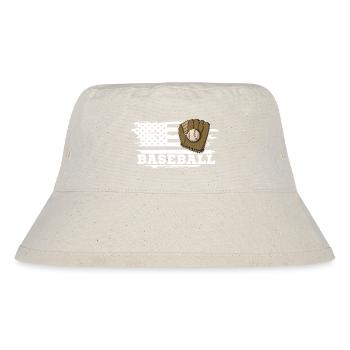 Baseball Catcher Pitcher Sportplatz Handschuhe - Stanley/Stella recycelter Bucket Hat - Naturweiß - Vorne