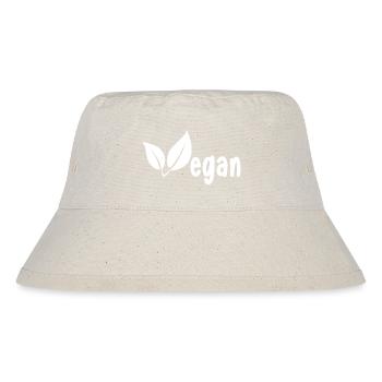 Vegan Geschenksidee für Veganer - Stanley/Stella recycelter Bucket Hat - Naturweiß - Vorne