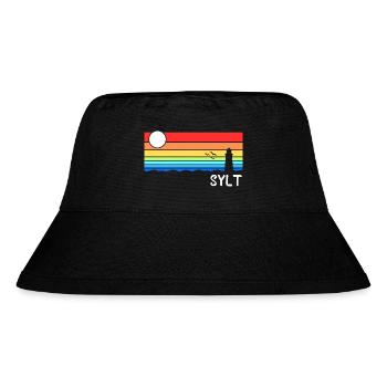 Sylt Nordsee Nordfriesische Insel Geschenk - Stanley/Stella recycelter Bucket Hat - Schwarz - Vorne