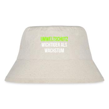 Umweltschutz wichtiger als Wachstum - Stanley/Stella recycelter Bucket Hat - Naturweiß - Vorne