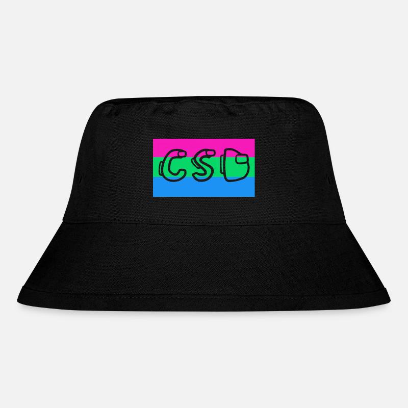 polysexuell pride flag csd - Stanley/Stella recycelter Bucket Hat - Schwarz