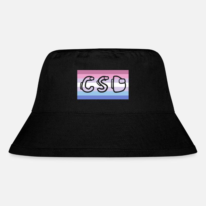 bigender pride CSD - Stanley/Stella recycelter Bucket Hat - Schwarz