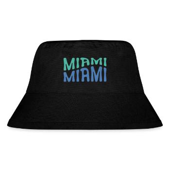 Miami - Stanley/Stella recycelter Bucket Hat - Schwarz - Vorne