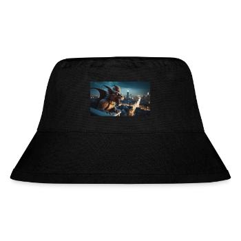 Gargoyle mit einem bösen Lächeln Monster dunkler Horror - Stanley/Stella recycelter Bucket Hat - Schwarz - Vorne