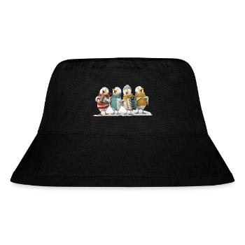 Party Möwen - Stanley/Stella recycelter Bucket Hat - Schwarz - Vorne