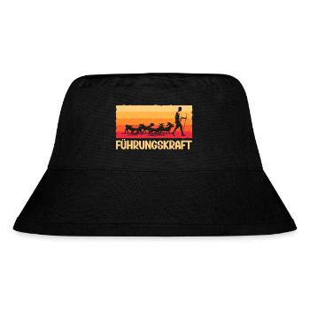 Führungskraft Schafe Hirte Geschenkidee Lustig - Stanley/Stella recycelter Bucket Hat - Schwarz - Vorne