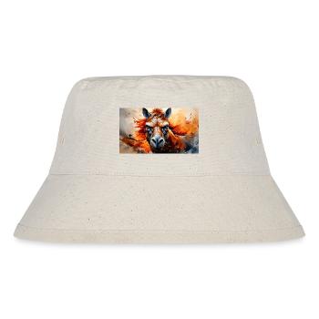Süße mürrische griesgrämige Tiere - Pferd - Stanley/Stella recycelter Bucket Hat - Naturweiß - Vorne