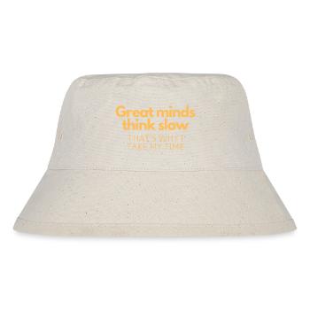 Große Köpfe denken langsam - Stanley/Stella recycelter Bucket Hat - Naturweiß - Vorne